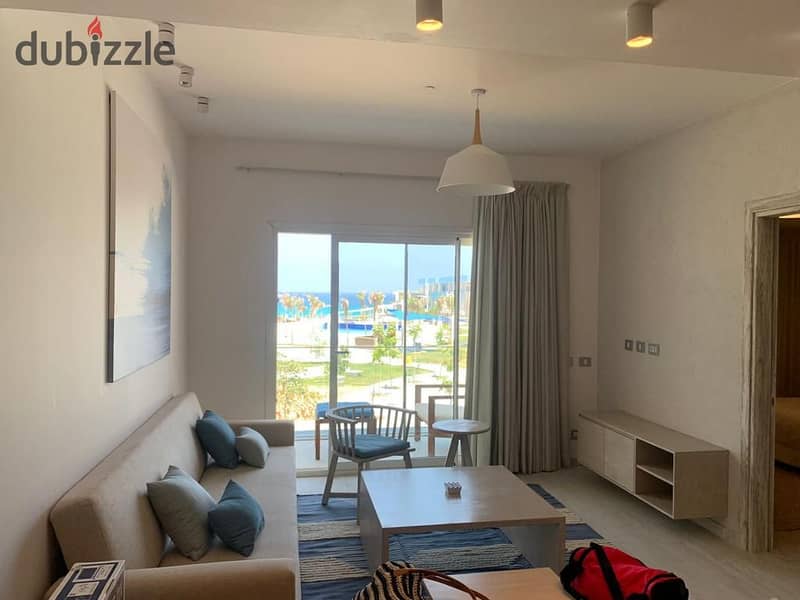 شاليه بحري علي اللاجون متشطب بالكامل في فوكا باي الساحل الشمالي Chalet 2BRS first row and Fully finished in Fouka Bay North Coast 0