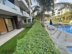 Apartment for sale ground with garden in Lavista El Shorouk , Patio Sola Compound in front of Madinaty and minutes from Heliopolis Club