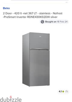 2 Door 420lt - Stainless - Nofrost - ProSamrt Inverter RDNE430K02DXI