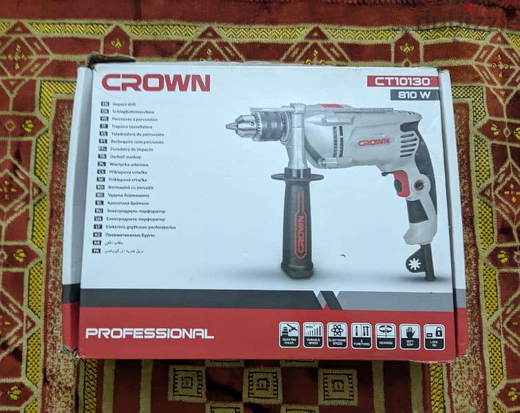 شنيور كراون (Crown (CT10130 عادي ودقاق 810w استعمال بحالة جيدة . 0