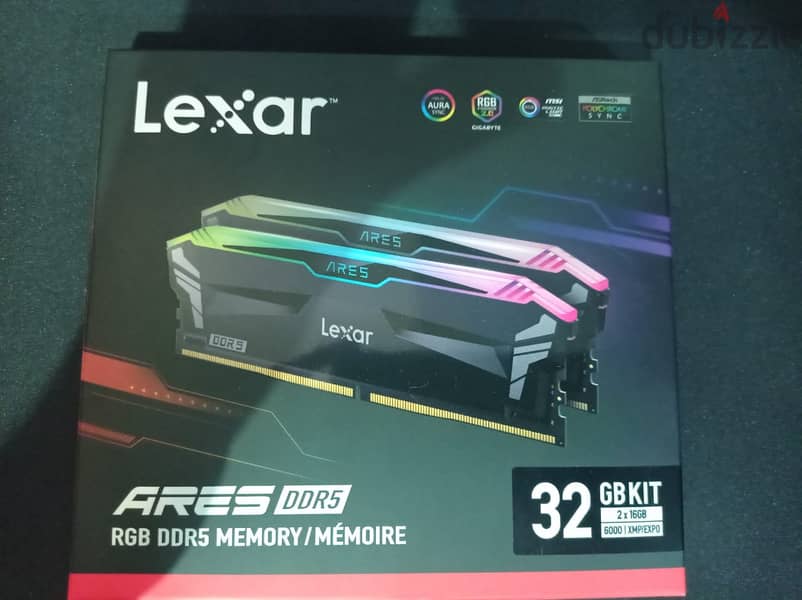 LexarARES RGB DDR5 RAM 6000MT/s CL30 Desktop Memory AMD Expo and Intel 3