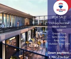 Centrada Hub Mall -Sheikh Zayed  Shop For Sale  58m                                                                  .