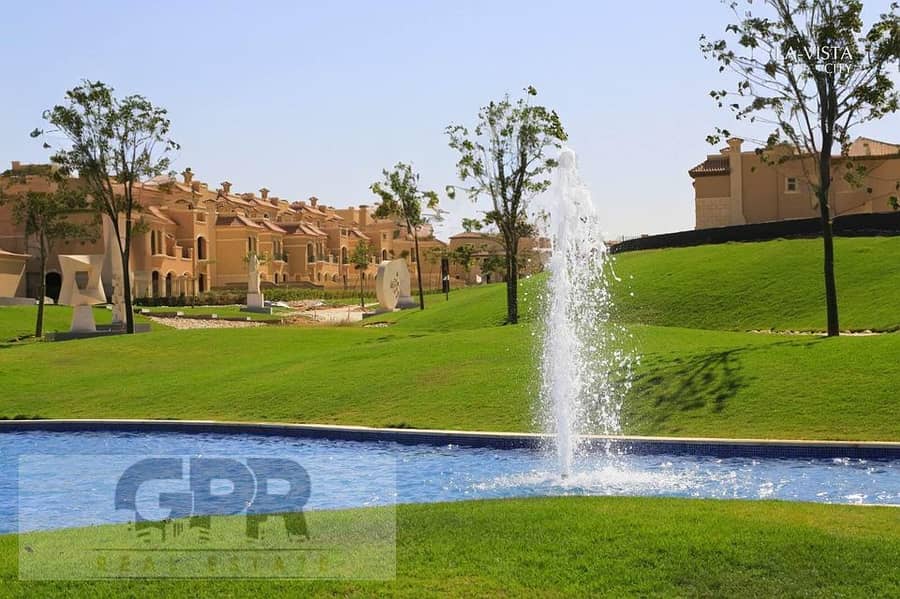 Classic twin villa ready to move 375m with installments in La Vista City لافيستا سيتي 15