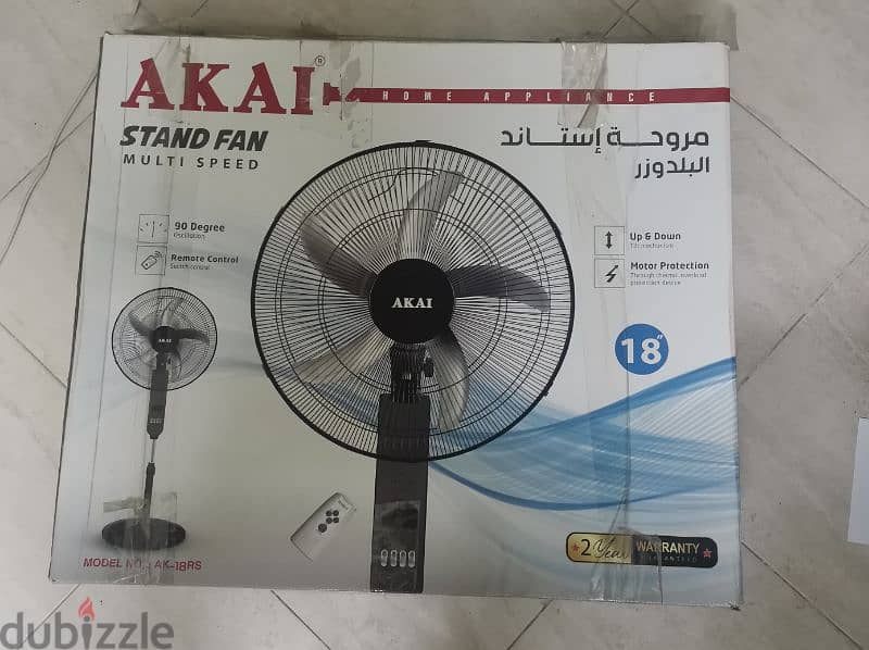 مروحه عمود AKAI ريموت بالكرتونة 0