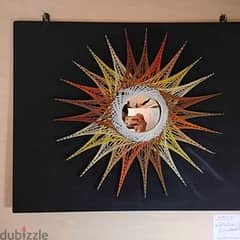 تابلوهات هاند ميد بفن الخيط والمسامير string art