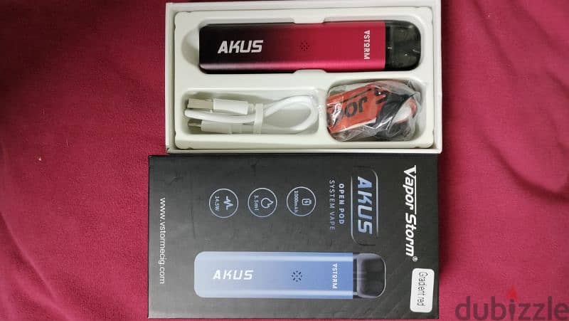 (Akus vapor Storm) Pod System vape. بالعلبة 1