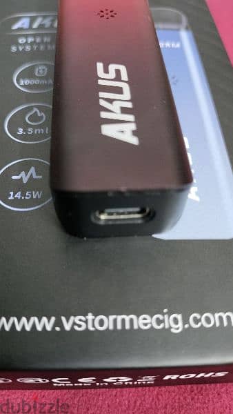 (Akus vapor Storm) Pod System vape. بالعلبة 3