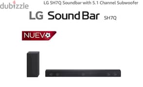 LG SH7Q Sound Bar With 5.1 Channel Subwoofer