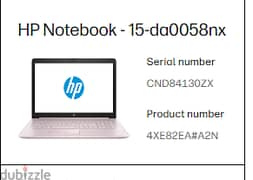 HP 15-da0058nx | Intel Core i7-7xxx i7-7500U 2,70GHz | NVIDIA GeForce