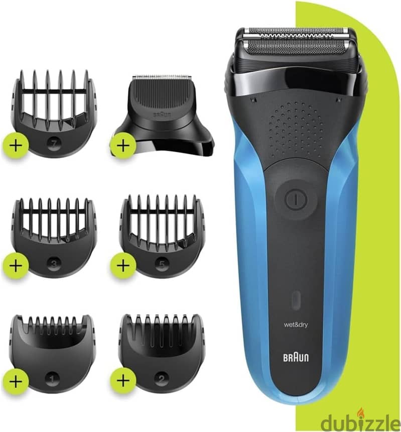 BRAUN SHAVER 310BT BLK/BLU BOX EURO 1