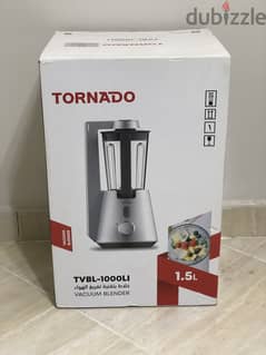 TORNADO Vacuum Blender 1000 W1.5 Liter Extra 0.6 Liter - TVBL-1000LI