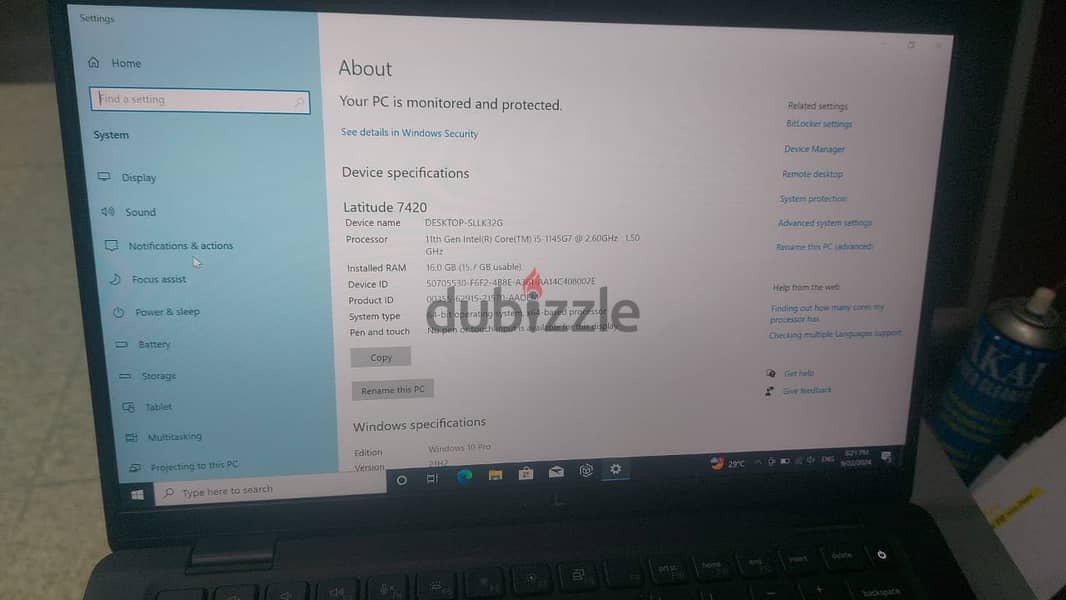 Dell Latitude 7420 (i5 g11 (الجهاز حاله الجديد ) 4