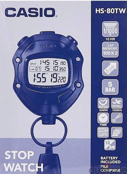 استوب واتش Casio 80wt 2