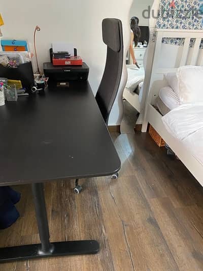 Ikea Black Office Desk - Like new