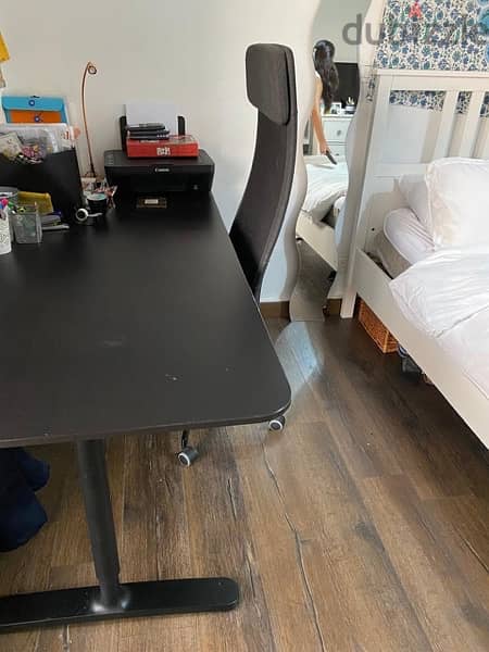 Ikea Black Office Desk - Like new 0