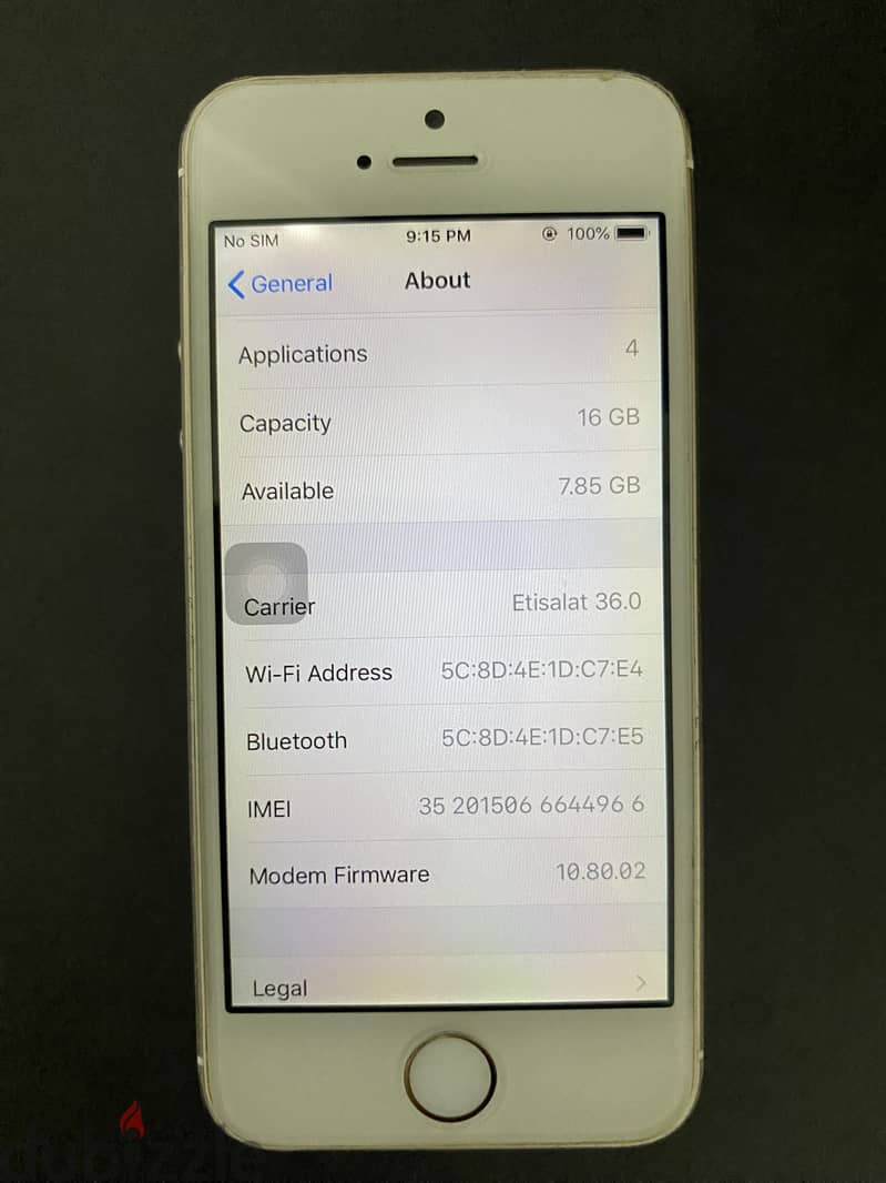 iphone 5s 16GB Battery 86% 8