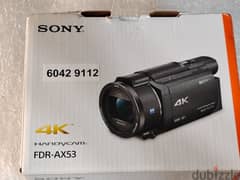 سوني4K فيديو كاميرا زيرو  SONY FDR-AX53 Ultra HD 4K Video Camcorder