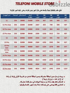 يوجد ايفون بالقسط عن طريق البطاقه الشخصيه فقط لحد 60شهر