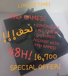 لحق!!! عرض لمده يومين!!! PS4 FAT 500GB عليه 193+ لعبه و دراع