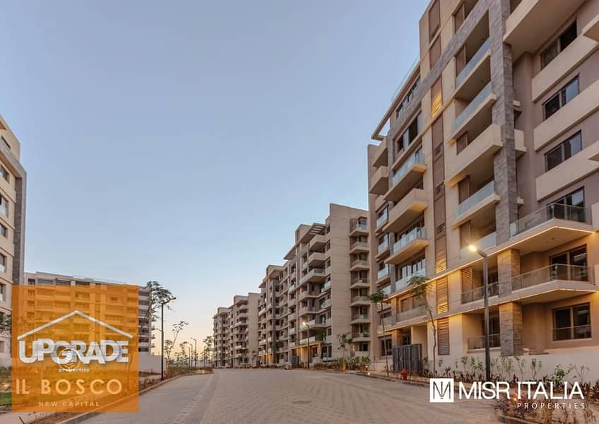 150 sqm Apartment Ground Floor with Garden - Immediate Delivery in the Heart of the New Administrative Capital, IL Bosco Compound, Prime Location 10