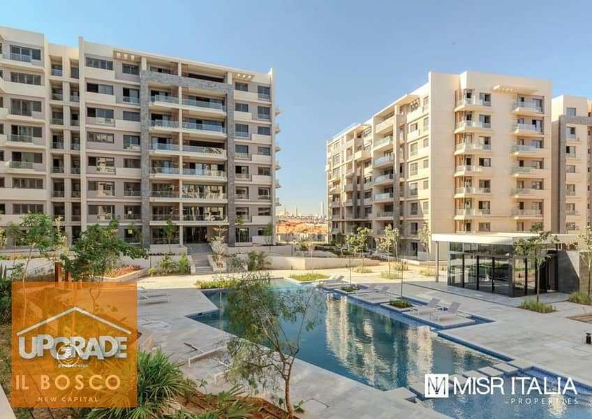 150 sqm Apartment Ground Floor with Garden - Immediate Delivery in the Heart of the New Administrative Capital, IL Bosco Compound, Prime Location 12