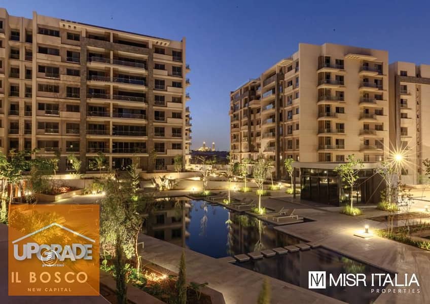 150 sqm Apartment Ground Floor with Garden - Immediate Delivery in the Heart of the New Administrative Capital, IL Bosco Compound, Prime Location 14