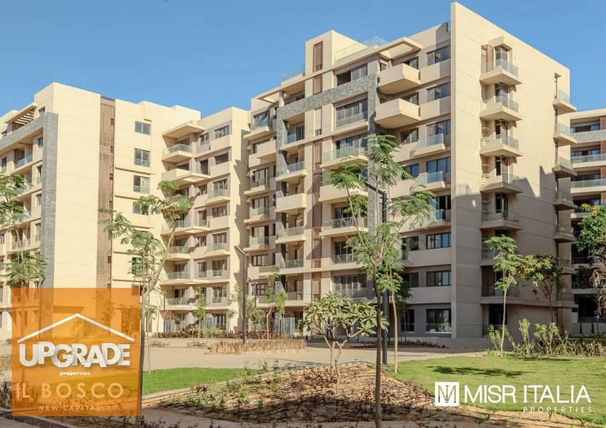 150 sqm Apartment Ground Floor with Garden - Immediate Delivery in the Heart of the New Administrative Capital, IL Bosco Compound, Prime Location 15