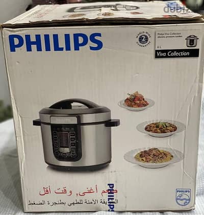 حلة ضغط كهربائية ماركة فيليبس سعة 6 لترات philips 6L واردة من الخارج