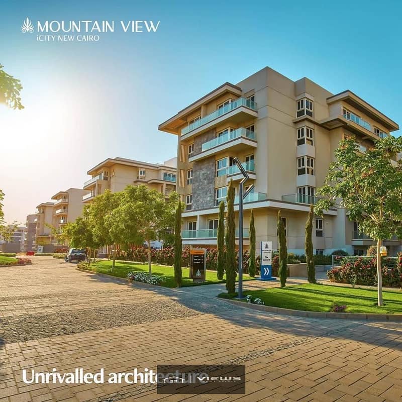 بالتقسيط اي فيلا سكاي لوفت 185م + 130م حديقة موقع متميز ماونتن فيو اى سيتي Mountain view icity 1