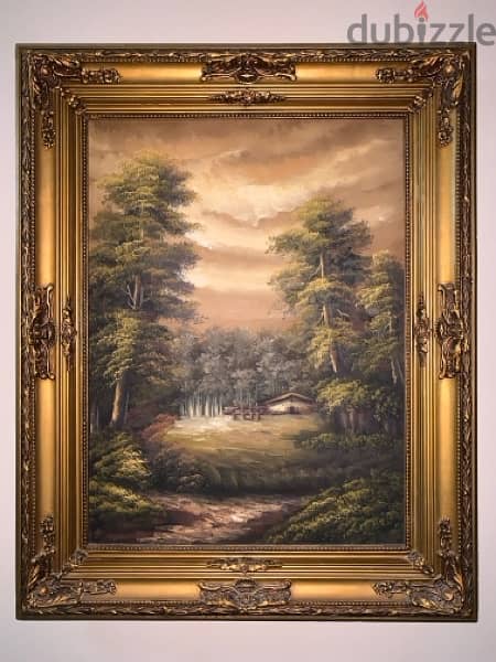 Framed Vintage Art Handmade Drawing 0