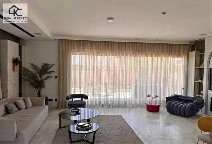 Ready to move | Apartment with garden 130 m fully finished for sale in Fifth Square 2