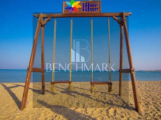 Ground chalet 100m with garden for sale in Blue Blue Village Ain Sokhna prime location and direct view on the sea in installments over long period 5