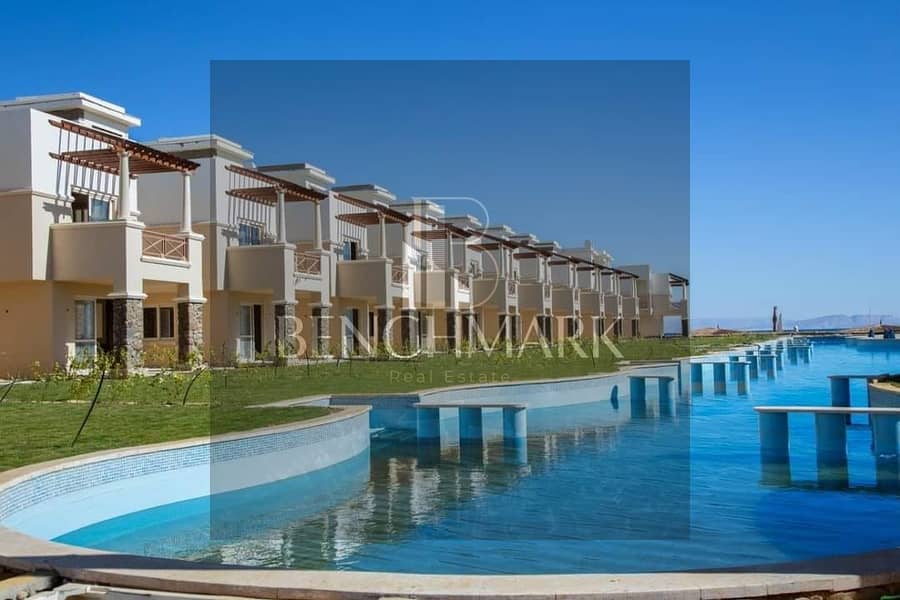 Ground chalet 100m with garden for sale in Blue Blue Village Ain Sokhna prime location and direct view on the sea in installments over long period 17