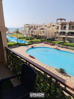 Distinctive chalet 100 meters with direct sea view for sale in installments in Blue Blue Ain Sokhna with a 40% discount