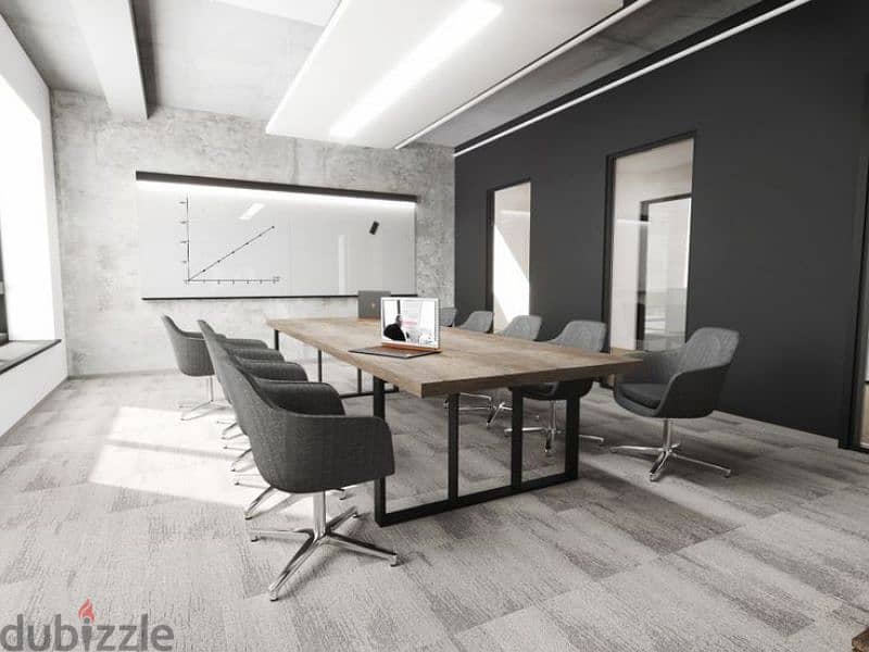 ترابيزة اجتماعات خشبية فاخرة meeting room - تصميم راقٍ يعزز مكانتك 0