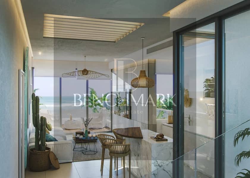 Chalet 120m with Roof for sale in Blue Blue Village Ain Sokhna prime location and direct view on the sea in installments over long period without over 13