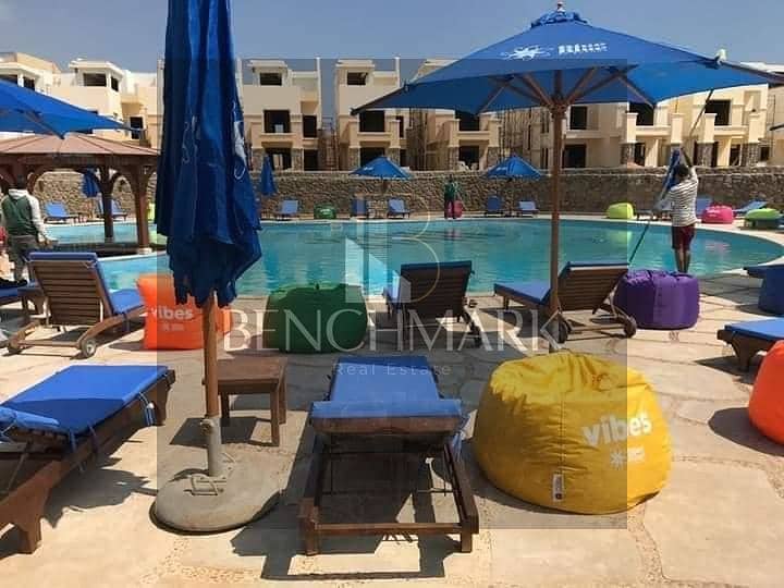 Chalet 125m first floor for sale in Blue Blue Village Ain Sokhna prime location and direct view on the sea in installments over long period 13