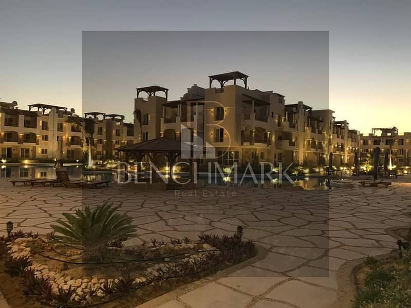 Chalet 125m first floor for sale in Blue Blue Village Ain Sokhna prime location and direct view on the sea in installments over long period 14