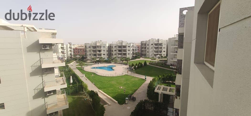 For rent apartment 112m  with 180 garden The Address Compound Sheikh Zayed, 3 bedrooms, super deluxe finishing 10