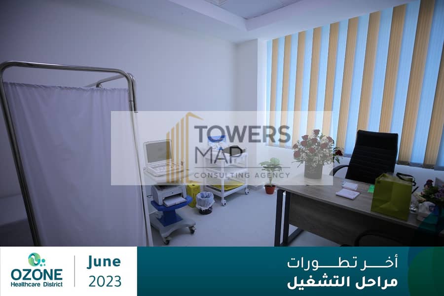 Clinic for sale 63m new Cairo ready to move \ Fully finished With AC's\ Installment 2