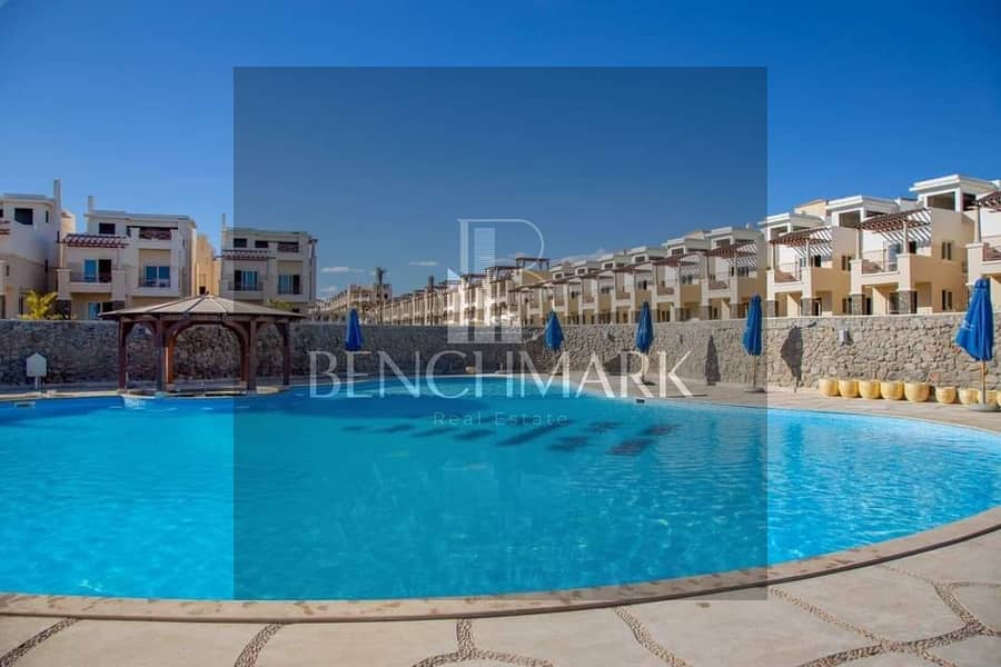 Prime location chalet with direct view of the sea ground floor with garden for sale in Blue Blue Village Ain Sokhna in installments over long period 19