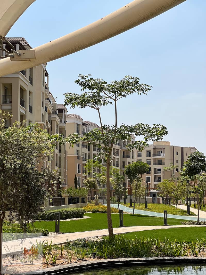 Next to Sarai Compound, book a distinctive corner townhouse of 260 m, 4 floors, with a 180 m garden, for sale in The Butterfly Compound in Mostakbal 18