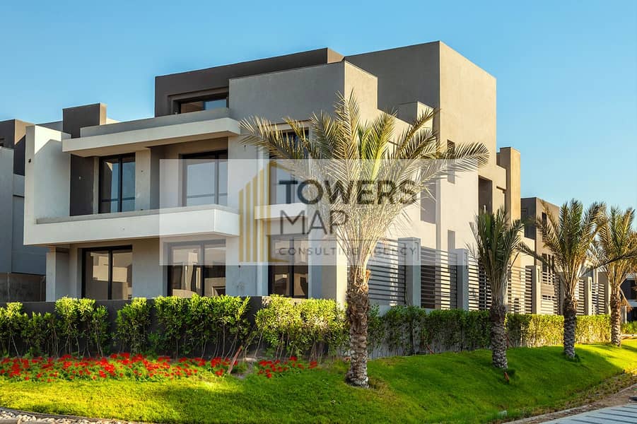 Town house modern Garden view / 14,5 Cash / Lowest Price In la Vista City / Ready To Move تاون هاوس مودرن للبيع فى لافيستا سيتى 2