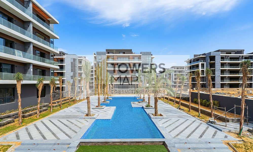 شقة 164 متر فيو بحيرات / بحرى /فى الباتيو اورو التجمع الخامس /7,500 كاش Apartment For Sale in patio Oro 6