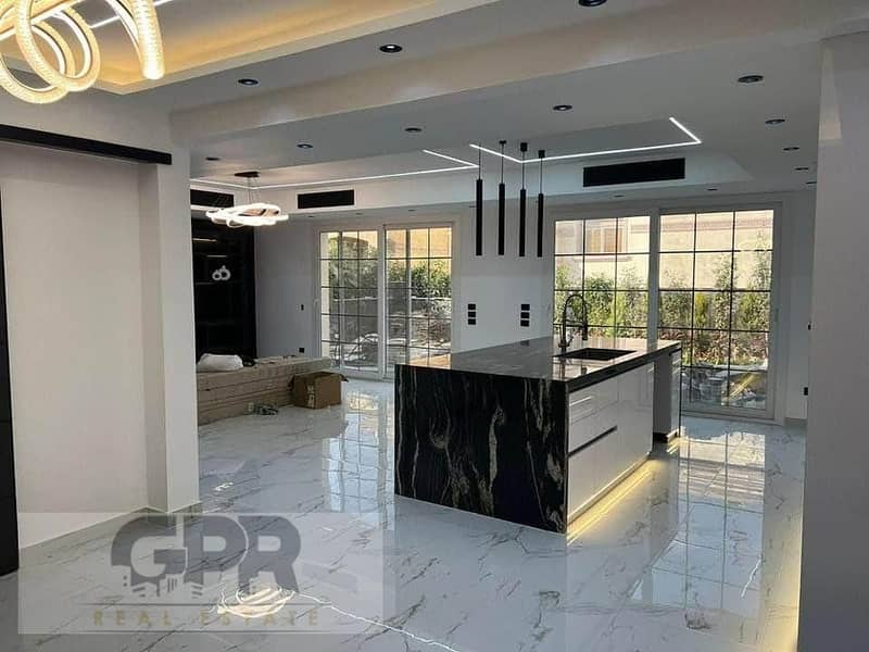 جاردن فيلا دوبلكس بمدخل خاص(دورين)بسور بالم هيلز التجمع الخامس بسعر مميز / garden villa (duplex)+private entrance in telal east new cairo 3