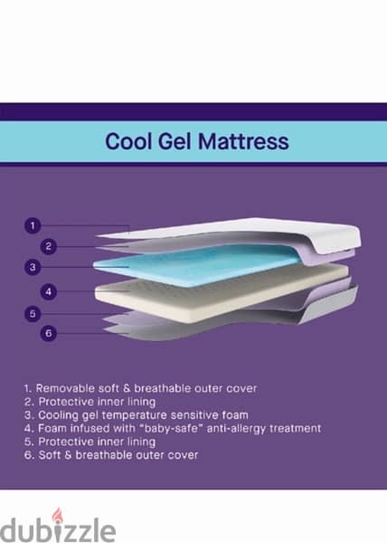 baby mattress memory foam with cooling gel 5