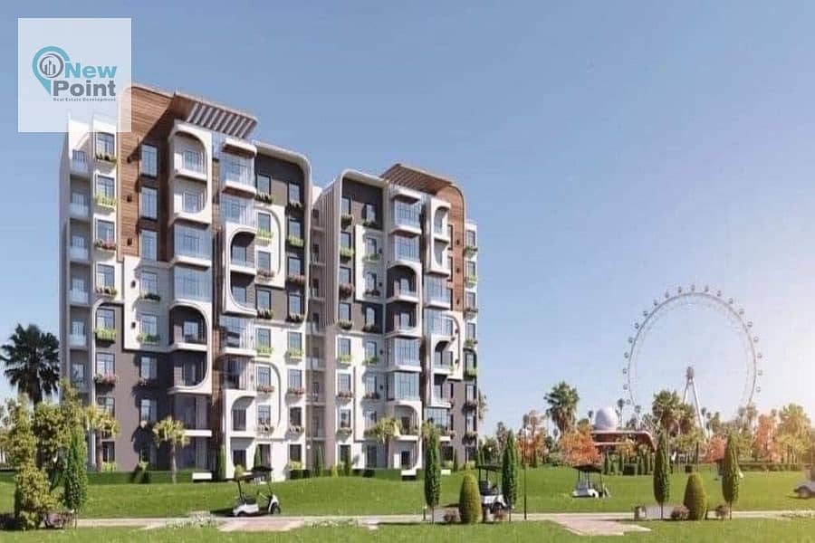 Own a 155m apartment in the first residential project, Golf Compound, in the residential district (R-8), the New Capital 1