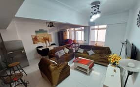 Furnished duplex apartment for rent, 120 m, Sidi Gaber (Al-Mosheer Street)