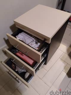 Drawer unit on castors, white شانون مكتب ابيض وحدة ادراج