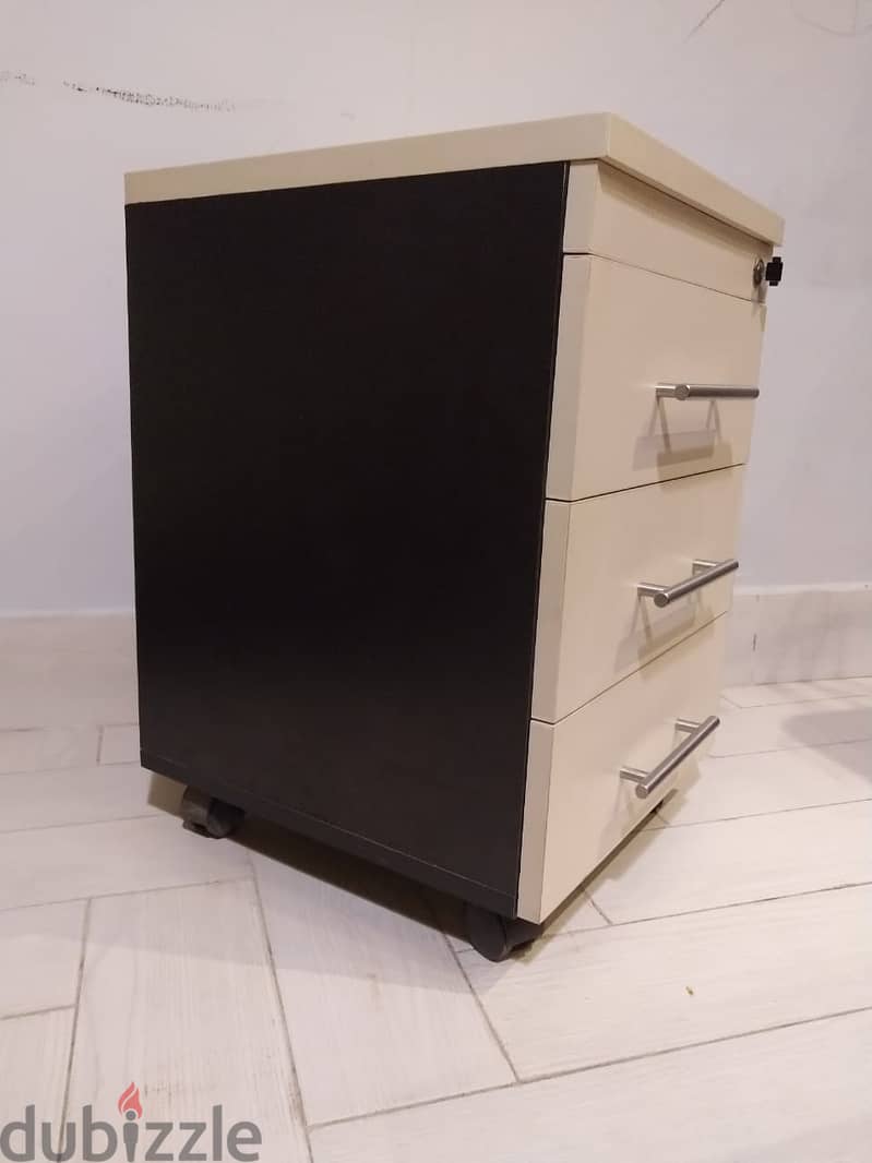 Drawer unit on castors, white شانون مكتب ابيض وحدة ادراج 2